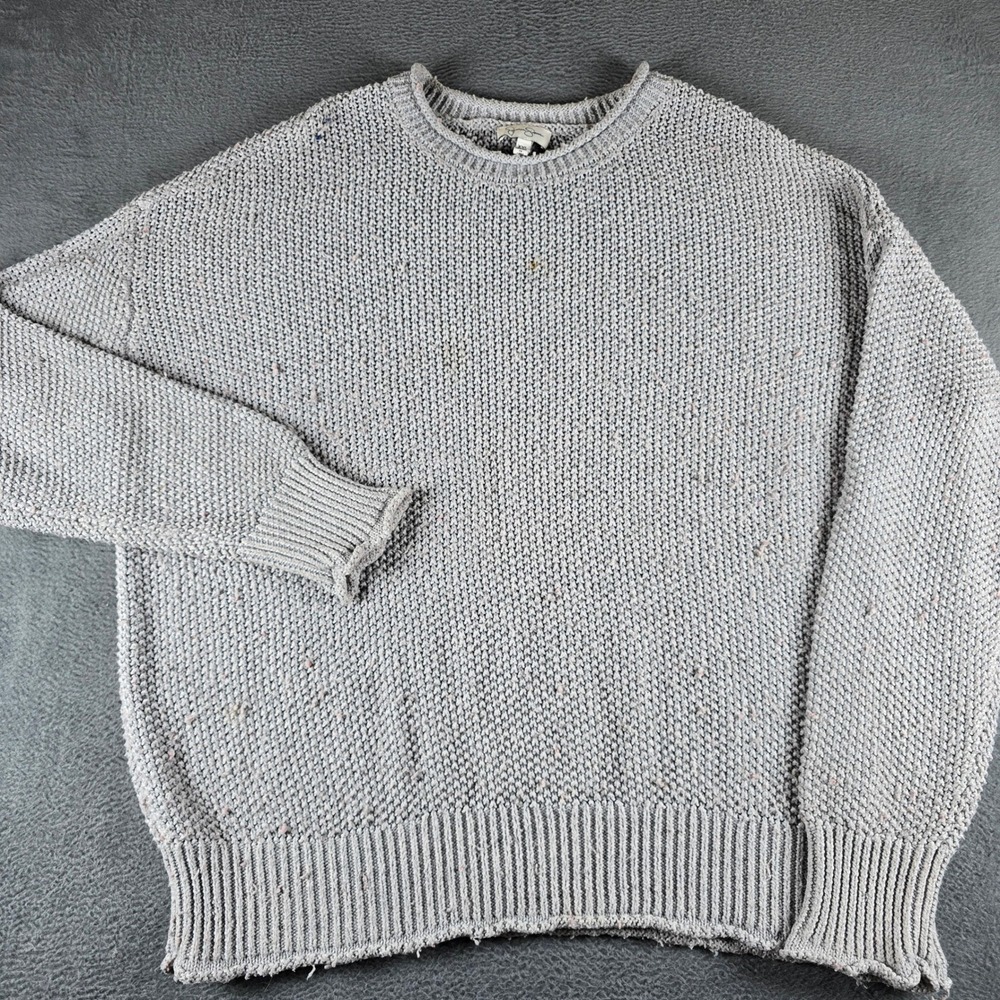 Jessica Simpson XXL Gray Speckled Oversized Crewneck Shaker Knit Sweater